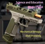 Semi Automatic Handgun Realistic Shoots Rubber Bullets Long Range 20 Bullets 