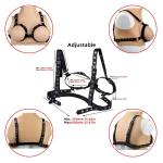 BDSM Adjustable Breast Bondage Teasing Toy Chest Restraints Gear Leather Harness