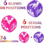 Naughty Date Night Dices for Couples,Sex Dice Set for Couple with 6 Sex Position