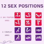 Naughty Date Night Dices for Couples,Sex Dice Set for Couple with 6 Sex Position