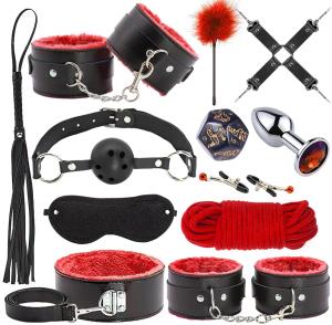 BDSM Bondage Restraints for Adult Toys, 12 Pcs Bondage Gear and Accessories S...