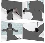 Premium 10PC BDSM Bondage Kit Adult Restraints Set Soft PU Leather Cosplay Black