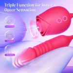 For-Rose-Sucking-Vibrator-Clitoral-Thrusting-Dildo-Toy-10 Speed-USE Lubricant