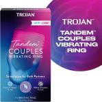 Tandem Couples Vibrating Ring, Personal Massager, 1 Count, Violet