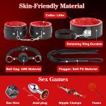 BDSM Bondage Restraints for Adult Toys, 12 Pcs Bondage Gear and Accessories S...