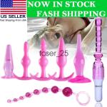7Pcs-Vibrator-Anal-Stimulator-Massager-for-Women Men Couples Use Lubricant