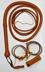 Handmade Genuine Kangaroo Hide Leather Bullwhip 12ft Long Indiana Jones Tan Whip