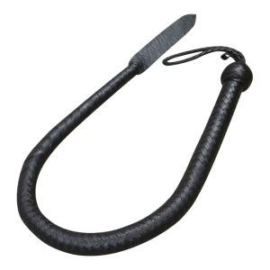 Genuine Cowhide Leather Black Color Bull Whip, Bullwhip Tail Whip Impact Whip