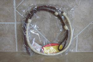 NEW over under 4 ft raw hide leather braided whip Showman barrel racing horse