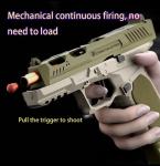 Semi Automatic Handgun Realistic Shoots Rubber Bullets Long Range 20 Bullets 