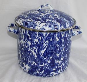 Golden Rabbit Cobalt Swirl 8 Quart Stock Pot ~ New ~