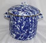 Golden Rabbit Cobalt Swirl 8 Quart Stock Pot ~ New ~