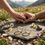 Sun Moon Star Couple Rings Set Matching Adjustable Promise Rings for Him and Her