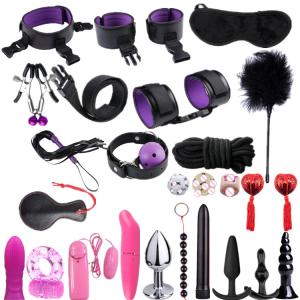 Bondage Set SM kit Bed Restraint Toys Handcuffs Ankle Kit BDSM