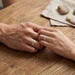 Sun Moon Star Couple Rings Set Matching Adjustable Promise Rings for Him and Her