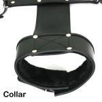 Real Leather Cowhide Wrist Cuffs BDSM Restraints Bondage Back  Neck Arms Cuffs