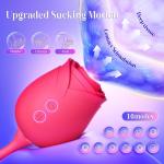 For-Rose-Sucking-Vibrator-Clitoral-Thrusting-Dildo-Toy-10 Speed-USE Lubricant