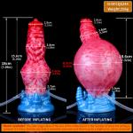 Fantasy Ejaculating Dildoe Demon Inflatable Plug Silicone Toy  Use Lubricant
