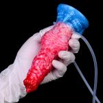Fantasy Ejaculating Dildoe Demon Inflatable Plug Silicone Toy  Use Lubricant