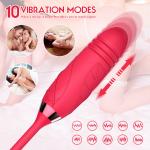 For-Rose-Sucking-Vibrator-Clitoral-Thrusting-Dildo-Toy-10 Speed-USE Lubricant