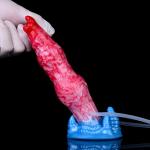 Fantasy Ejaculating Dildoe Demon Inflatable Plug Silicone Toy  Use Lubricant