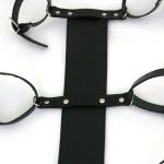 Real Leather Cowhide Wrist Cuffs BDSM Restraints Bondage Back  Neck Arms Cuffs