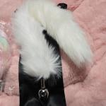 Furry Fox + Bunny Tail Plug Metal Stopper Butt Adult Couple Fun Bedroom Play