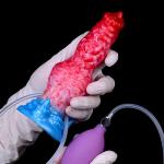 Fantasy Ejaculating Dildoe Demon Inflatable Plug Silicone Toy  Use Lubricant