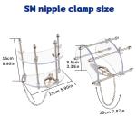 Adjustable Acrylic Breast Bondage Squeeze Toy Stimulating Nipple Clamps Couple