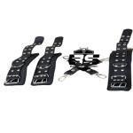 Genuine Cowhide Leather BDSM Restraint Set Includes Collar, Wrist & Ankle Cuff