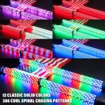 2X 2ft Fat Spiral LED Whip Light Antenna for ATV UTV RZR Polaris Off Road Buggy