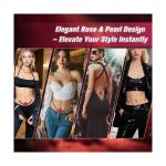 Women Couples Rose Pearl Thong Wearable Panty Vibrator, BDSM Grinding Vibrati...