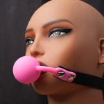 Soft Silicone Open Mouth Ball Gag BDSM Oral Gag Fixation Bondage Gear Restraints