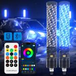 2X 2ft Fat Spiral LED Whip Light Antenna for ATV UTV RZR Polaris Off Road Buggy