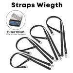 Real Cow Leather 4-Piece Bed Restraint Set with Connector Belts & Leash Straps