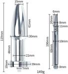 Urethral Dillator with Smooth Double Head Stainless Steel Plug Adult Toys - Cath