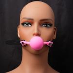 Soft Silicone Open Mouth Ball Gag BDSM Oral Gag Fixation Bondage Gear Restraints