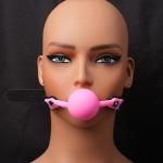Soft Silicone Open Mouth Ball Gag BDSM Oral Gag Fixation Bondage Gear Restraints