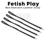 4pcs BDSM Gear Connector Leather Straps Leashes for Bed Restraints Role Play