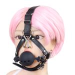 Head-Harness-Mouth-Ball-Gag-BDSM-Play-Slave-Master-Bondage-Gear Nose Hook BDSM