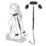 Complete BDSM Starter Kit with Anal Hook, Adjustable Neck Wrist Restraints & ...