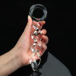Huge Crystal Glass Plug Twist Spiral Plug Couples Toy Man Woman Insert Bondage