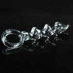 Huge Crystal Glass Plug Twist Spiral Plug Couples Toy Man Woman Insert Bondage