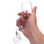 Huge Crystal Glass Plug Twist Spiral Plug Couples Toy Man Woman Insert Bondage