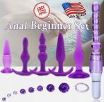 7Pcs-Vibrator-Anal-Stimulator-Massager-for-Women Men Couples Use Lubricant