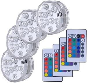 Submersible Led Lights, Submersible Waterproof RGB Change Remote Controlled Subm