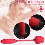 For-Rose-Sucking-Vibrator-Clitoral-Thrusting-Dildo-Toy-10 Speed-USE Lubricant