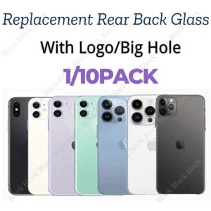 Back Glass replacement Big hole For iPhone 11 12 13 14 15 16 XR X Rear Cover Lot