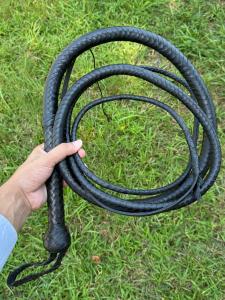 Kangaroo Hide Leather Bullwhip Braided Design Indiana Jones Style Whip 6 to 14ft