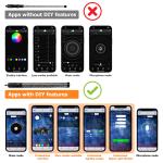 2FT Fat LED Whip APP Controlled Antenas De LED Quick Release Whip Light for UTV